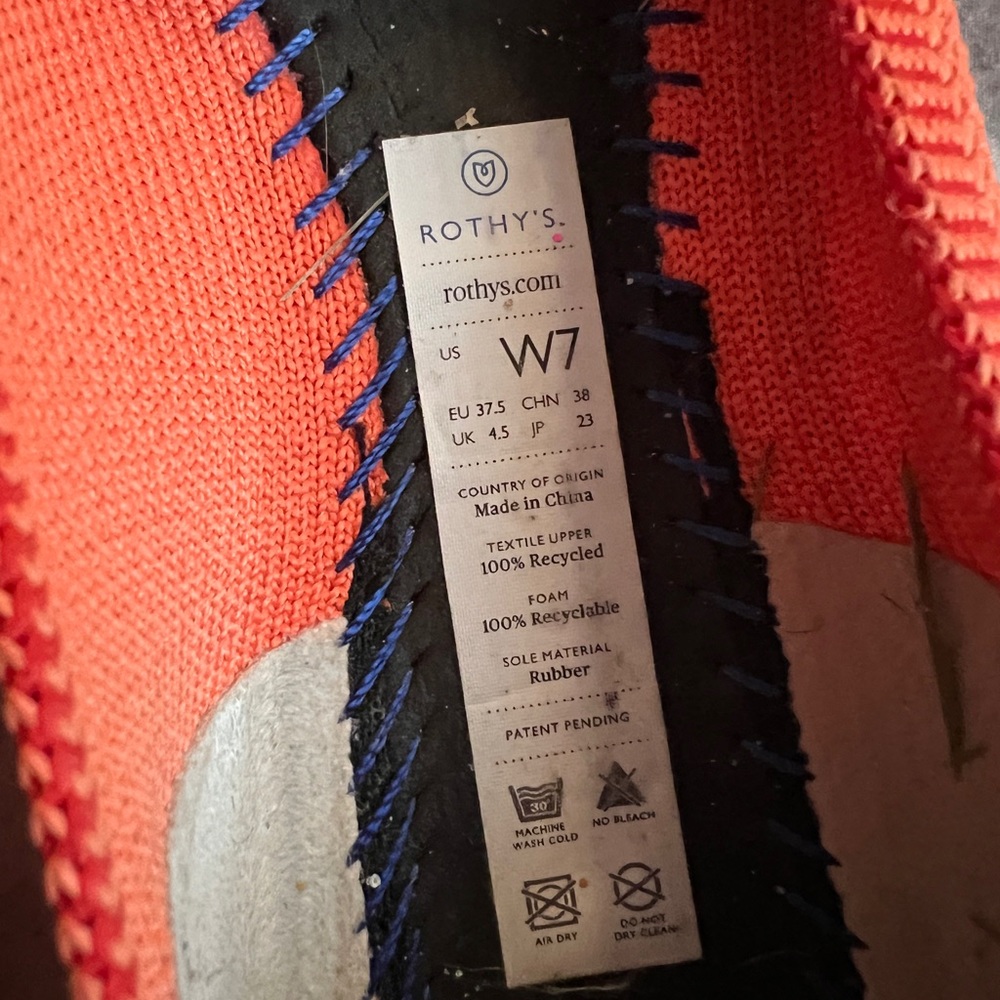 Euc Size 7 Rothy’s Persimmon Point - image 4